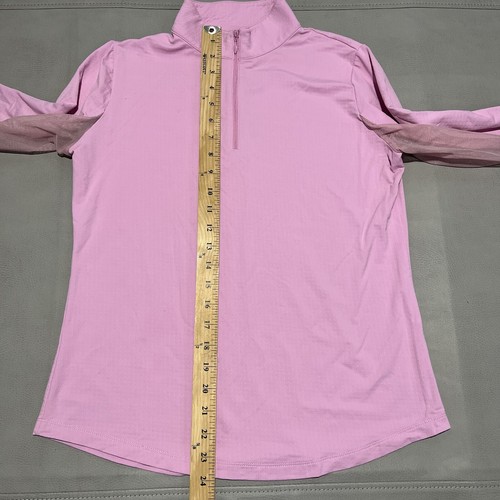 Ibkul Women Pink 1/4 Zip Jacket UPF 50+ Quick Dry Mesh Active Sheer Shirt-M-7971 - Picture 2 of 9