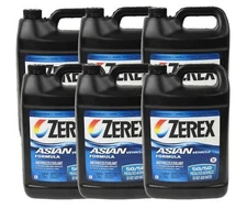 Zerex Coolant Antifreeze 6 Gallons Blue 50/50 Predulited Asian Vehicle 6 x 1 Gal
