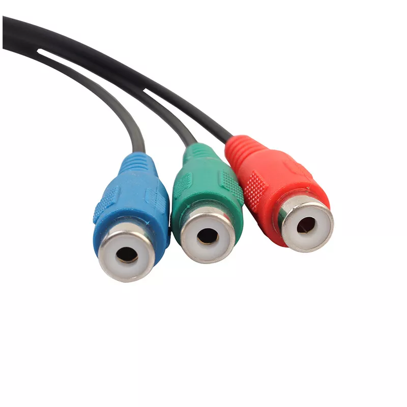 S-Video 7 Pin To 3 RCA Female RGB Component Cable For DVD TV HDTV VCR PC Cord - Image 3 of 4