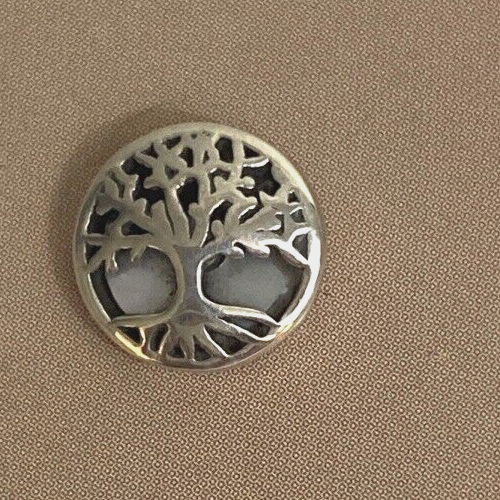Sterling Silver Tree of Life Round Post Button Earrings Pierced Ears Unbranded - Picture 3 of 9