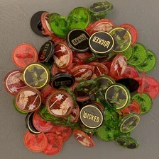 Wicked Cupcake Rings with Glinda and Elphaba, 72 Cupcake Toppers for Cakes NEW