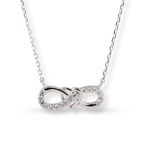 KUVARS | Halskette "Infinity" 925 Silber Unendlichkeit Damen Frauen Geschenkidee - Bild 1 von 8