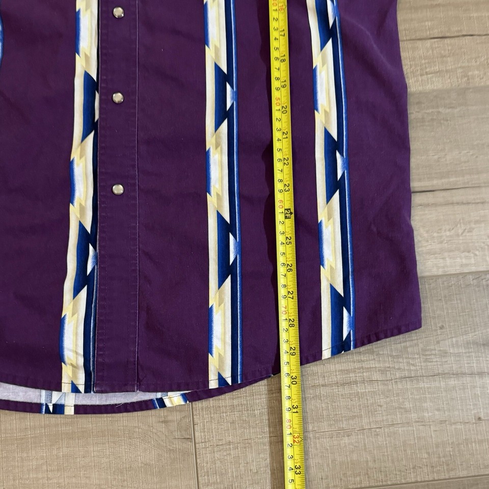 Vintage Wrangler Western Shirt Men’s L / XL Aztec Pearl Snap Cowboy