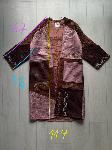 CHAQUETA ABRIGO KIMONO PATCHWORK BORDADO ZARA TALLA XS/S AvantGarde Limited - Imagen 14 de 14