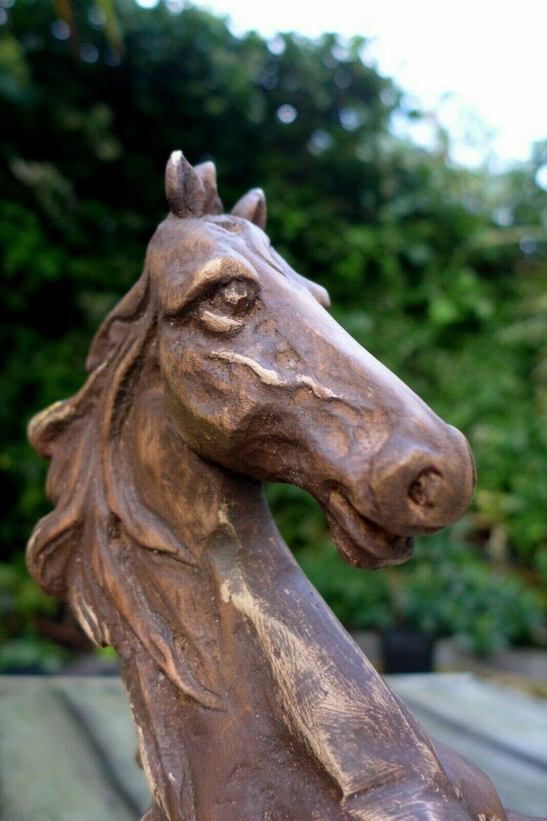 Handmade wooden horse statue, hand carved beautiful gift Only One Made