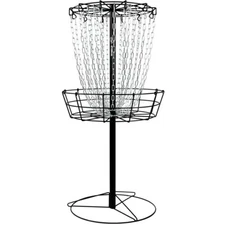 MVP Disc Sports Black Hole Practice 24-Chain Portable Disc Golf Basket Target