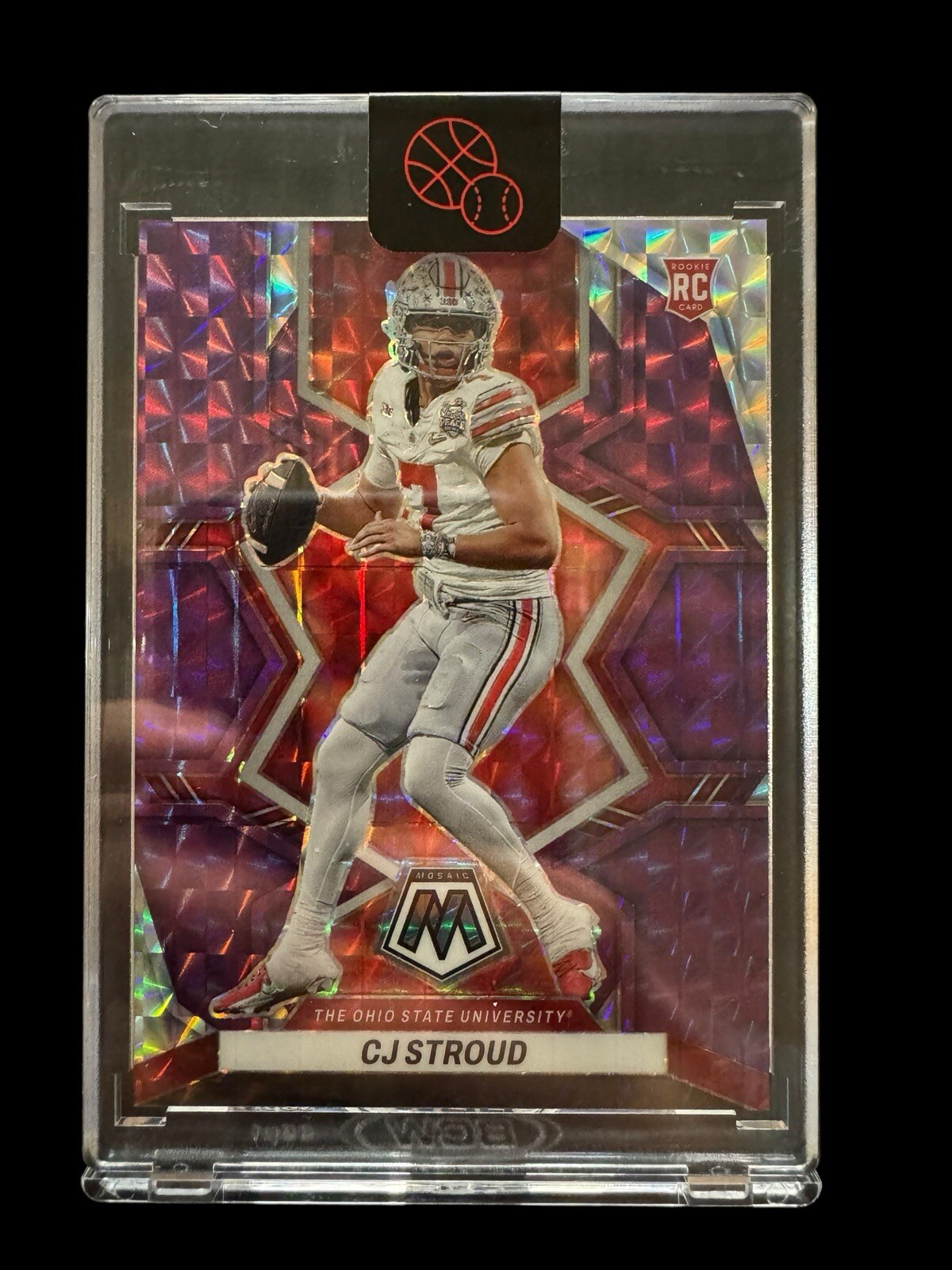 CJ STROUD 2023 MOSAIC DRAFT PICKS #3 PURPLE PRIZM RC SP /49 TEXANS