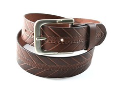 Genuine Leather Belt Strap Casual Belt Snap 1-1/5" Wide -Cherry Leather New Belt