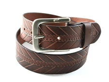 Genuine Leather Belt Strap Casual Belt Snap 1-1/5" Wide -Cherry Leather New Belt