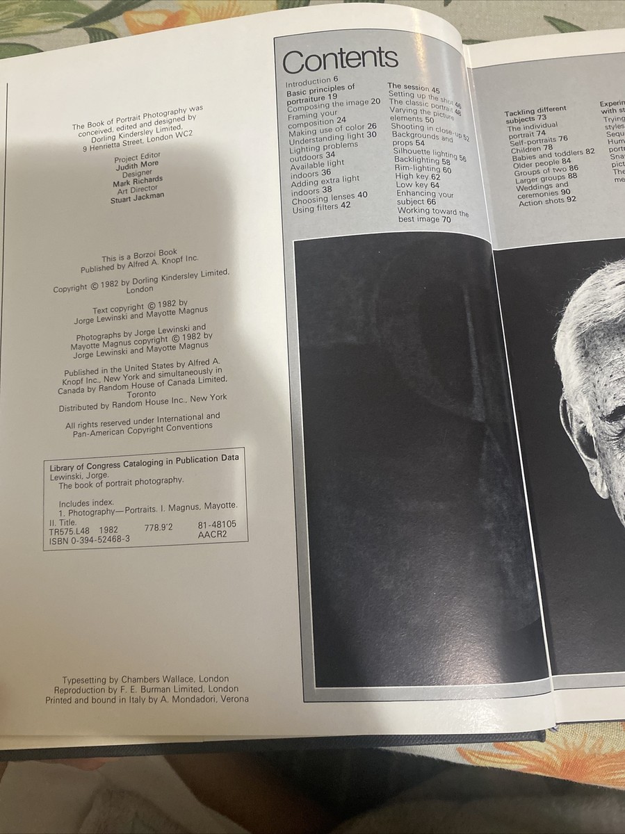 The Book of Portrait Photography By Jorge Lewinsky & Mayotte