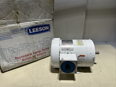 *NEW* Leeson C6T17WK10J 1HP Washguard Electric Motor 1725RPM 208-230/460V