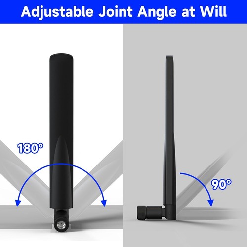 2pcs Antenne WiFi RP-SMA Antenne Double Bande 2,4GHz 5GHz pour PC PCI-E Réseau WiFi - Photo 11/12