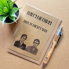 Funny vampire diaries Birthday Card - Damon Salvatore Stefan Salvatore 