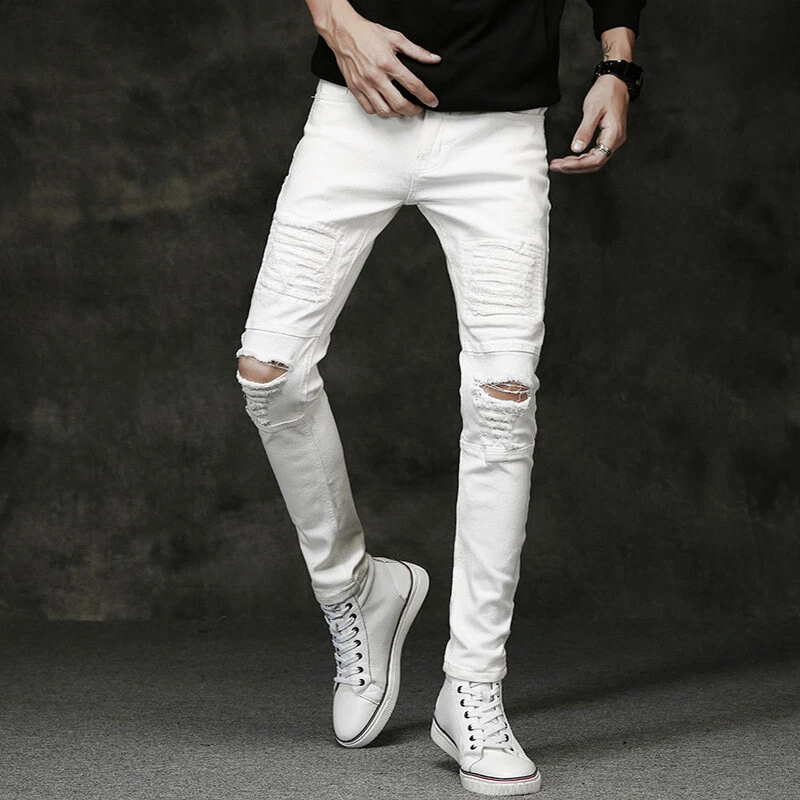 White destroyed skinny deals jeans
