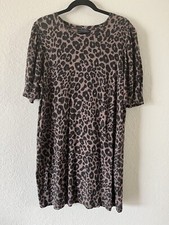 Sanctuary Leopard Print Short Puff Sleeve T-Shirt Dress Size XL Excellent Cond