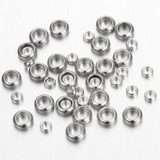 100pcs 304 Stainless Steel Large Hole Ring Loose Spacer Beads DIY Crafts 2 10mm