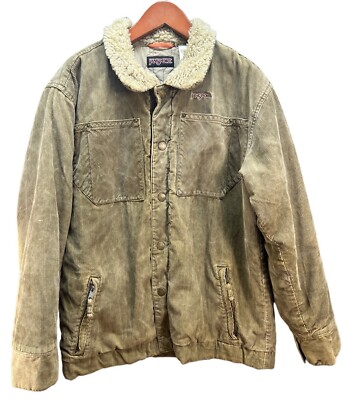 Vintage Jansport Corduroy Snap Up Jacket Faux Fur Neckline