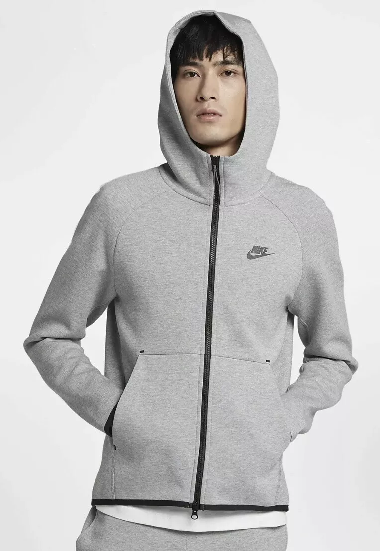 Nike Tech Fleece Full-Zip Hoodie (928483-063) Mens Sz XL Heather Grey