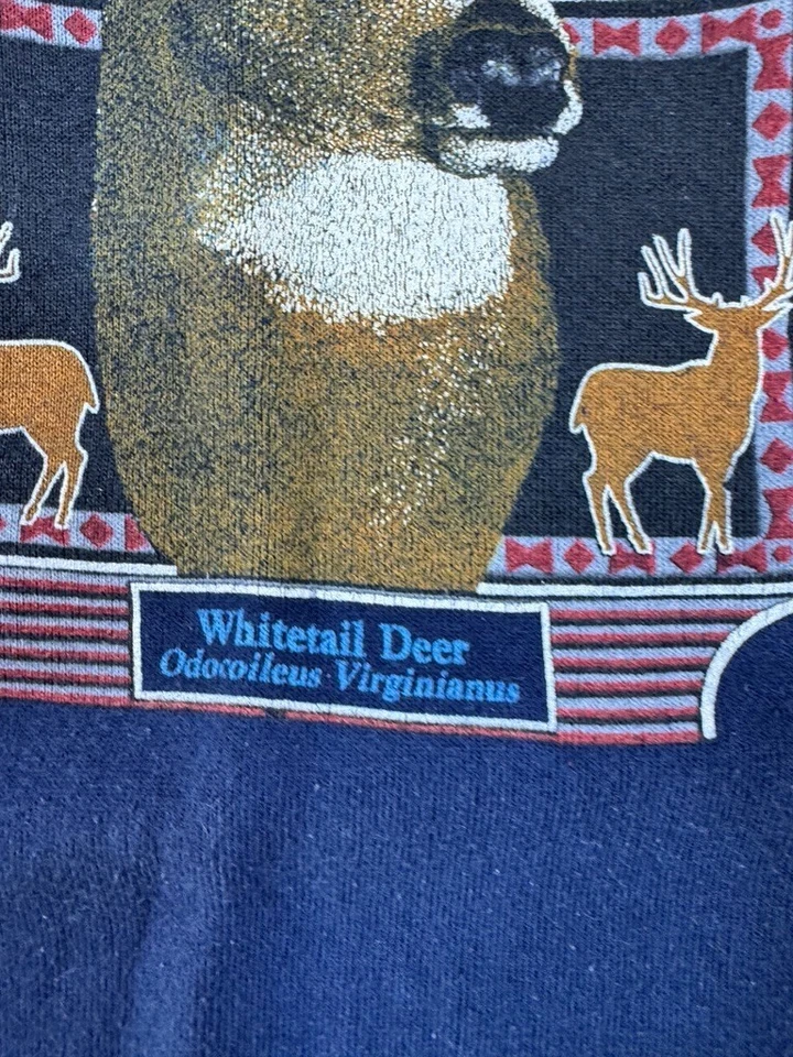 Sudadera DE COLECCIÓN Deer Hunter Para Hombres XL Big Buck Hunter Cola Blanca Años 90 LEE Foto 3 de 4