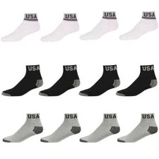 4~12pairs Men Women Athletic Sports Cotton Ankle Low Cut Quarter Socks Lots 9~13