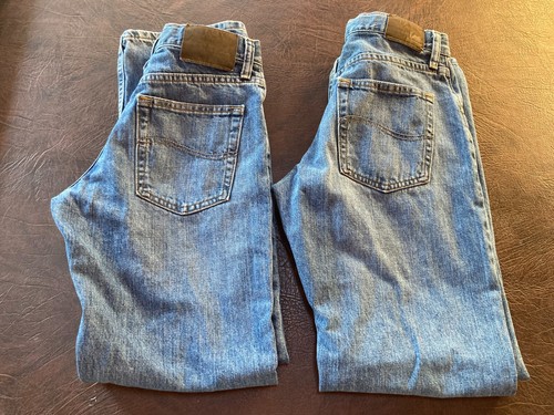 Boy's 16R (26x29) Lot of 2 Lee Premium Select Jeans Blue Straight Adj. Waist