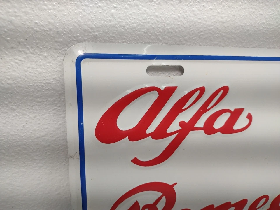 Marco PLACA ALFA ROMEO INSERTO - Metal/Estaño - ¡¡Buen Estado!!! Foto 4 de 4