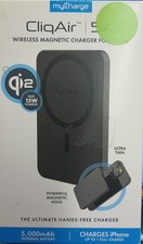 myCharge 5000mAh 20W CliqAir Qi2 Wireless Magnetic Power Bank - Black