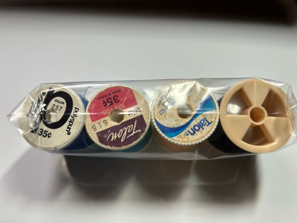 Thread 4 partial 3 Talon gold teal navy 1 unknown black  1 3/4" x 1  1/4" - Image 4 of 4