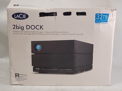 LaCie 2Big Dock 32TB Professional Desktop RAID Storage Docking Solution LRDMU06
