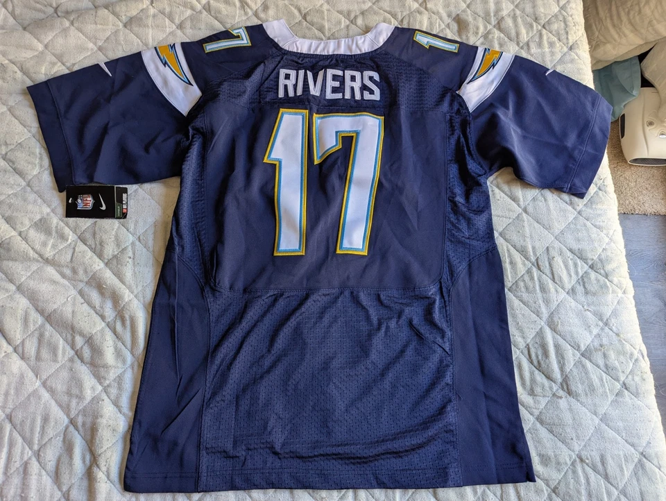 NFL Chargers Football Philip Rivers #17 NIKE On Field Navy Blue Jersey Sz 48 NWT - Image 2 of 3