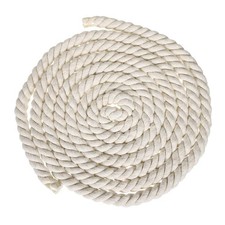 18mm x 14.8 Feet Beige Cotton Rope 3 Strand for DIY Wall Hanging Knotting