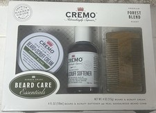 CREMO Beard Grooming Kit FOREST BLEND Beard Scruff Cream Softener Comb Set