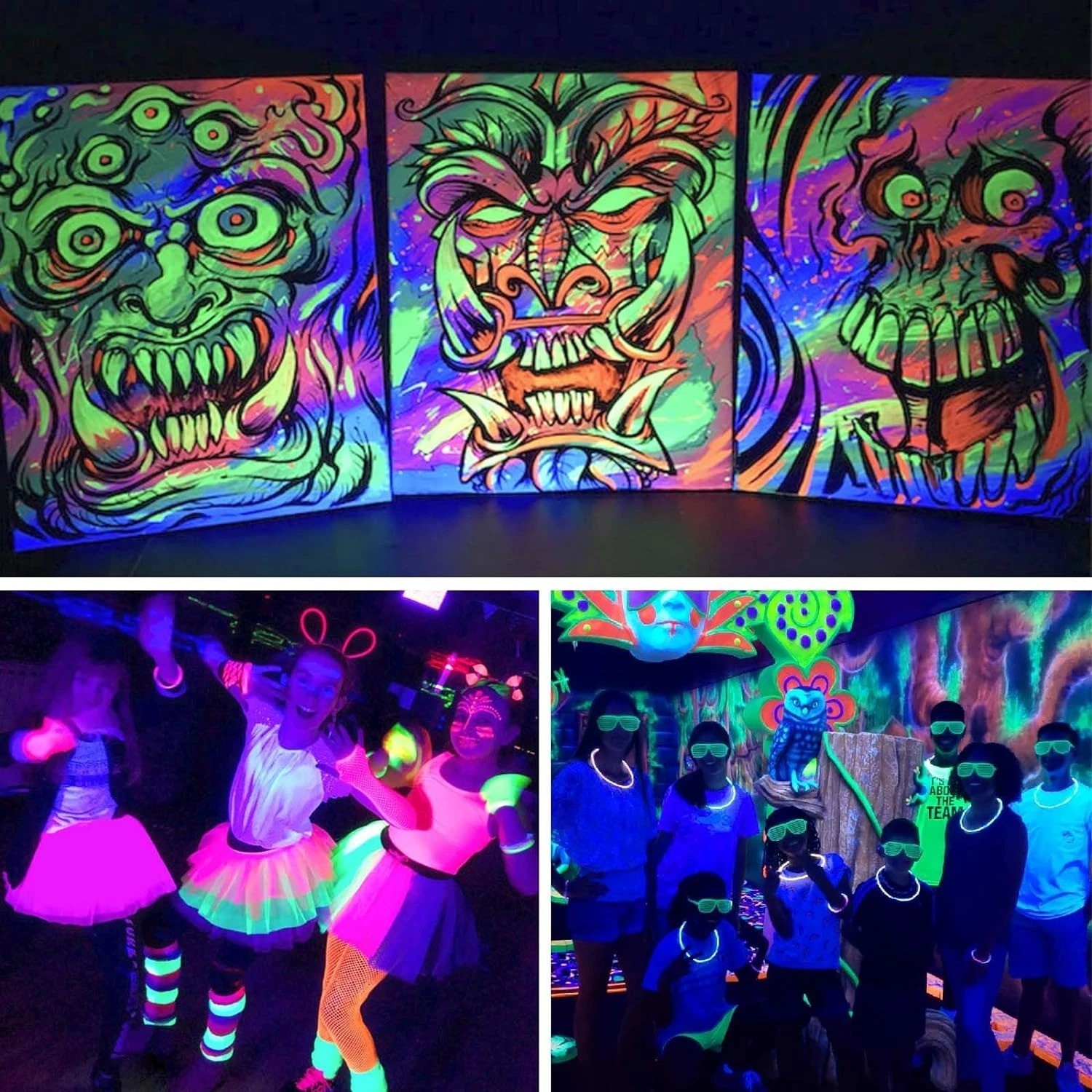 40W LED Black Light Bar for Glow Party, Blacklight with Plug &Switch, Each Light