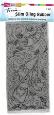 NEW Stampendous SLIM AUTUMN GNOMES Cling Rubber Stamp FALL LEAVES Slimline CSL14