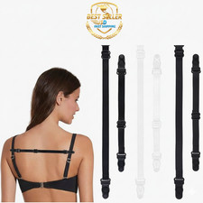 6 Pcs Bra Strap Clips Holder Non-Slip Racerback Converter Adjustable Elastic