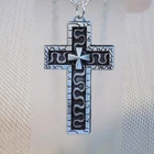 Squid Game Thanos Cross Necklace Pendant &Chain Secret Compartment Hidden Locket