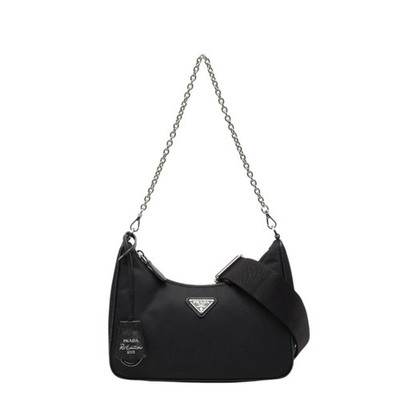 Prada Re-Edition 2005 Re-Nylon Shoulder Bag Chain Handbag 2WAY 1BH... GZl1gax2
