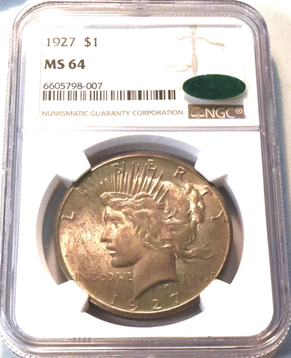 アメリカ 1927年 マーキュリーダイム銀貨 MS64 未使用+ NGC アメリカ