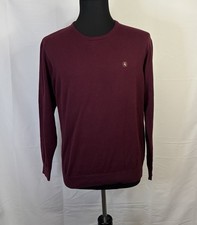 Gabicci Maroon/Burgundy Vintage Knit Jumper - Size XL - Classic Mod Style