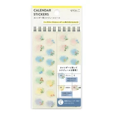 Midori 82602 Planner Sticker/Sticker Wall Calendar Schedule Sticker L 【Flower Pa