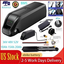 52V 48V 36V 15Ah 20AH Li-ion Battery w/Charger BMS  1800W EBike Electric Bicycle