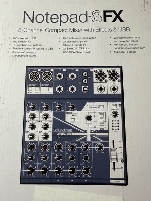 Soundcraft ‎Notepad-8FX 8 Channels Analog Mixer | eBay
