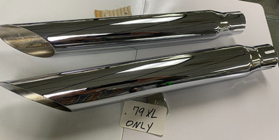 Harley Cycle Shack 79 Sportster Mufflers USA made 79 XL MXL 134 Slash Cut