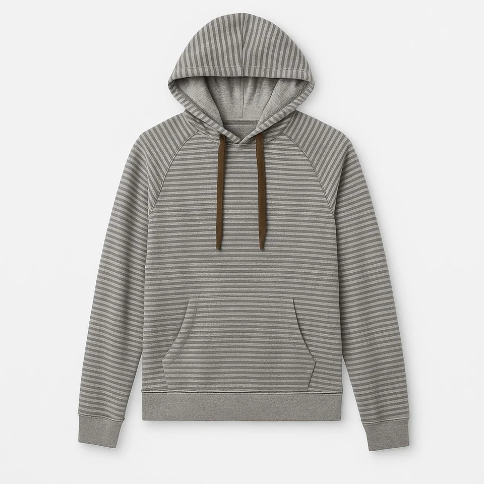 Mossimo Supply Co Hombres Sudadera con Capucha Talla M Gris Rayas Pullover Sudadera Foto 3 de 4