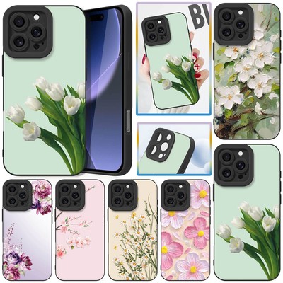 Tough TPU Phone Cover Pretty Flower Case For Samsung S25 Ultra iPhone 16e 17 Pro