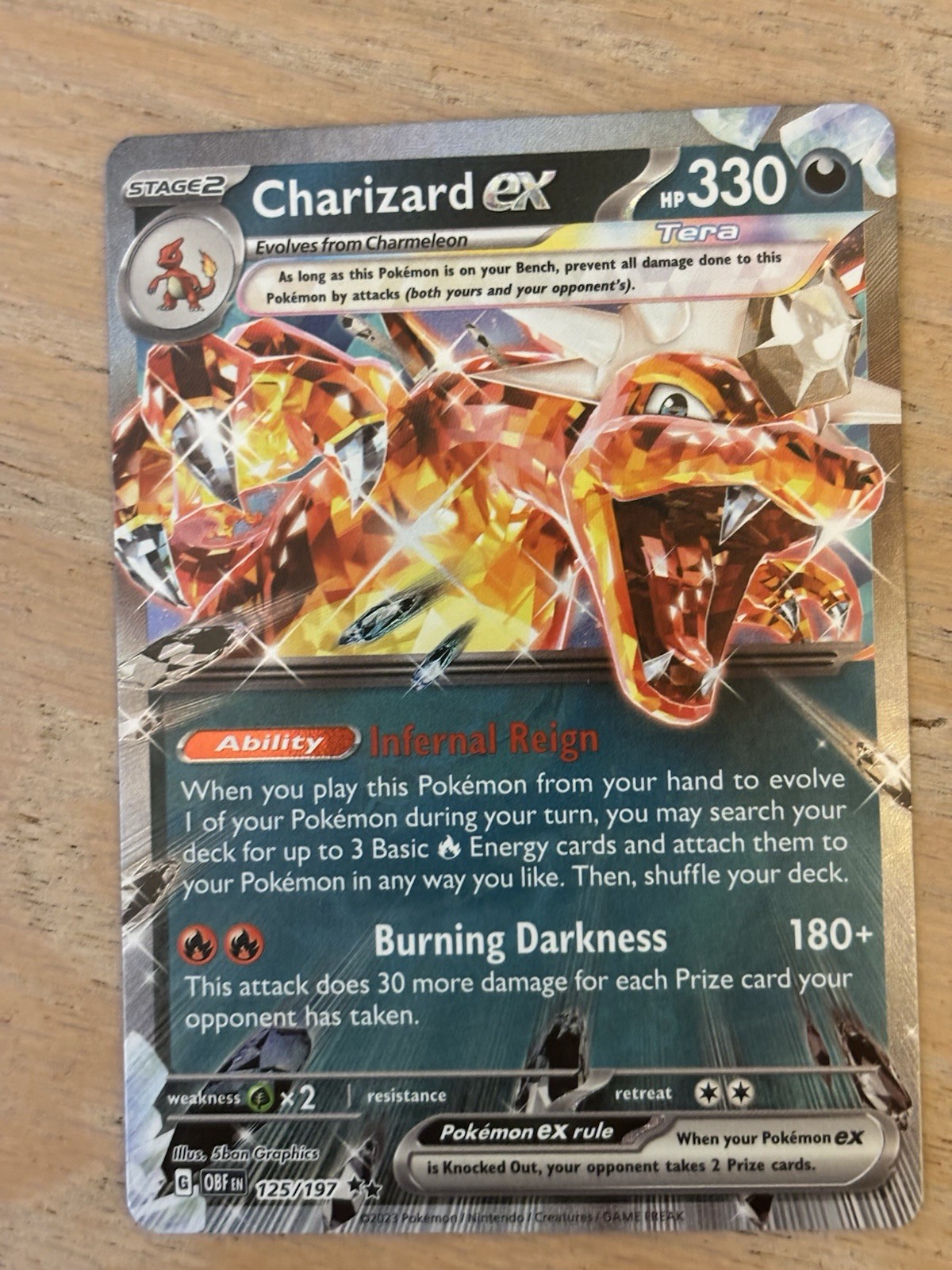 Pokemon TCG Charizard ex 125/197! NM/