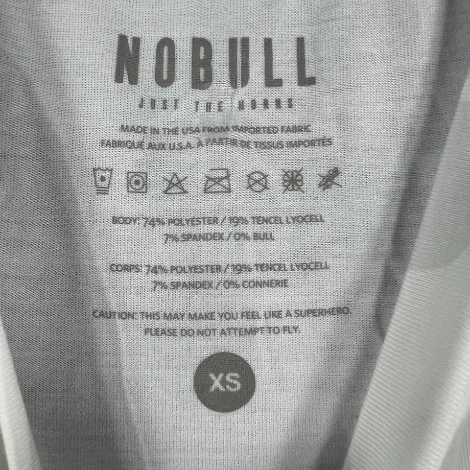 Camiseta sin mangas NoBull para mujer XS extra pequeña blanca gris floral CrossFit gimnasio nueva Foto 2 de 4