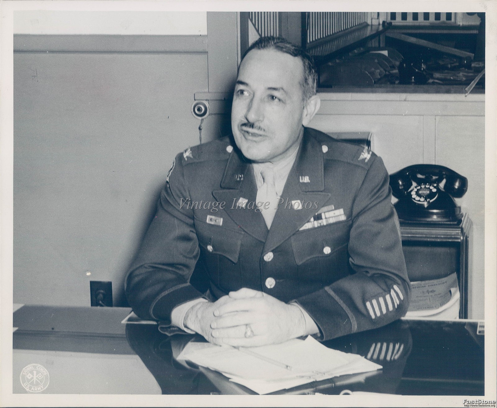 Army Signal Corps Military Officer Uniform Vance Historic Vintage Photo 8x10