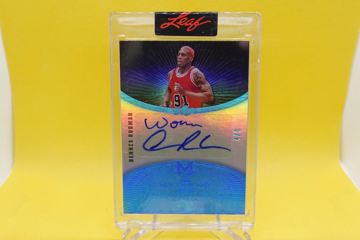 Leaf Dennis Rodman Basketball Autographed Sports Trading Cards