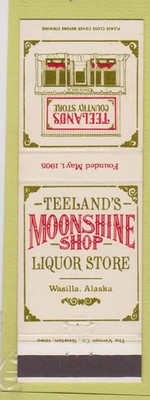 Matchbook Cover - Teeland's Country Store Wasilla AK